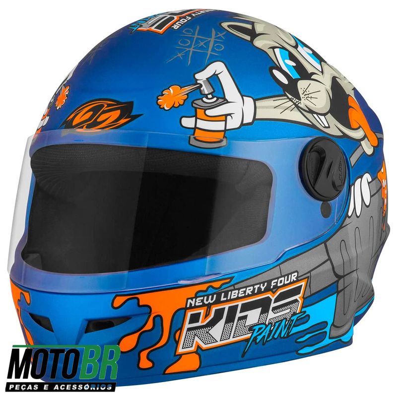 Capacete-Pro-Tork-Infantil-Four-Paint-Fosco-Azul-2