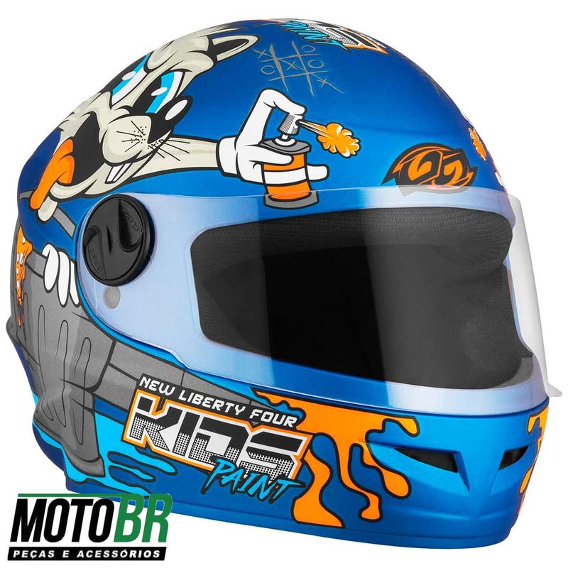 Capacete-Pro-Tork-Infantil-Four-Paint-Fosco-Azul-4