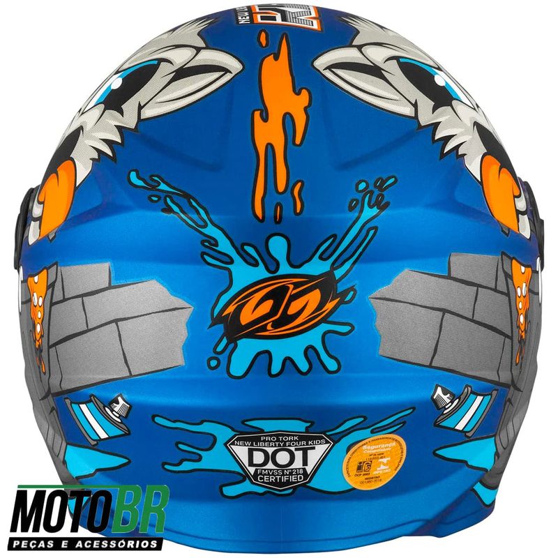 Capacete-Pro-Tork-Infantil-Four-Paint-Fosco-Azul-5