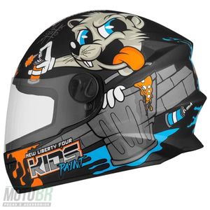 Capacete Pro Tork Infantil Four Paint Fosco Preto