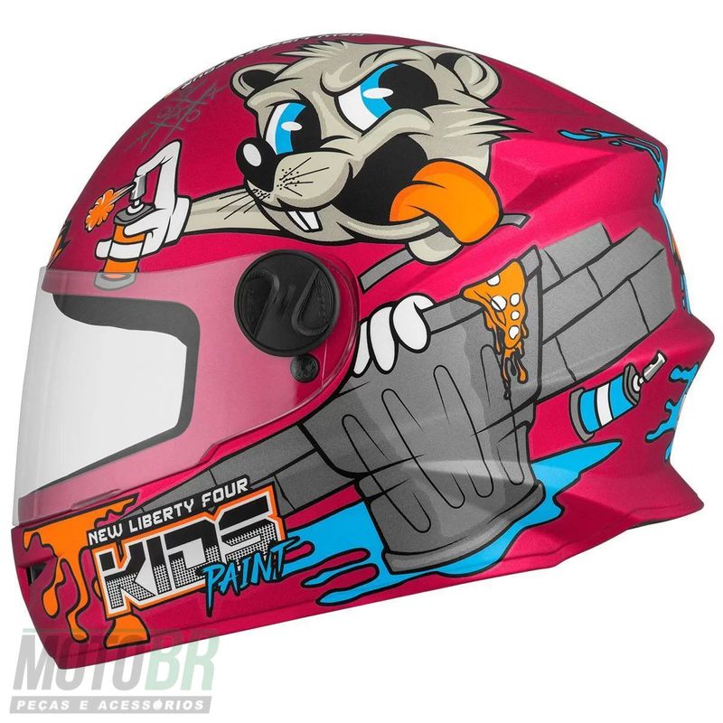 Capacete-Pro-Tork-Infantil-Four-Paint-Fosco-Rosa