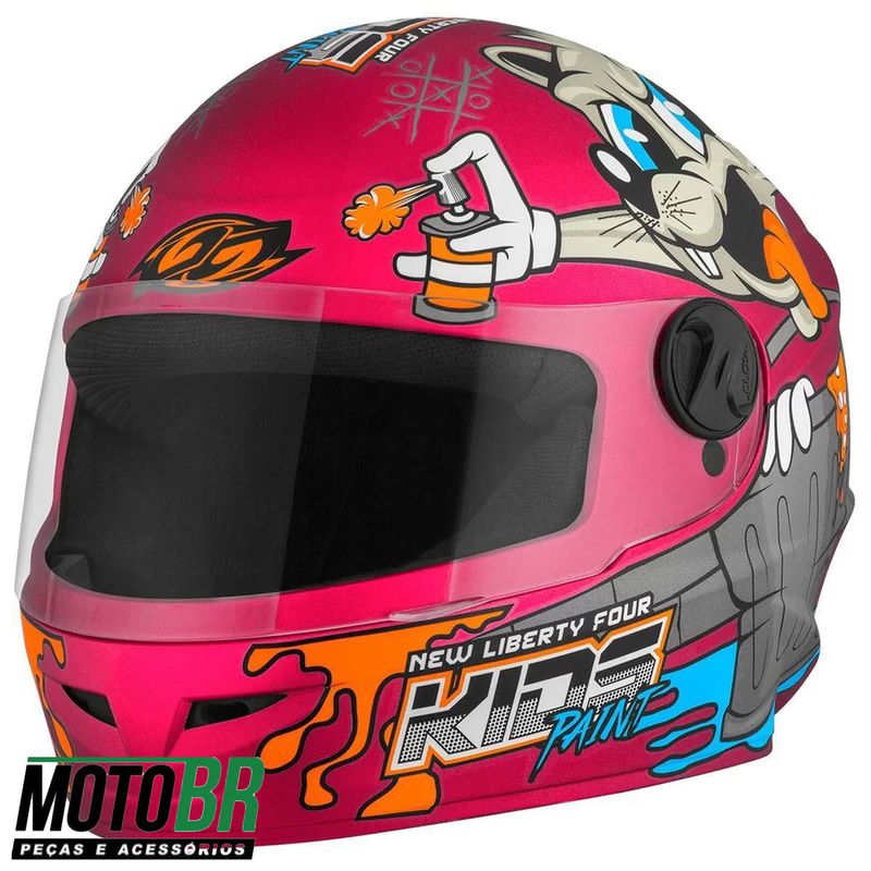 Capacete-Pro-Tork-Infantil-Four-Paint-Fosco-Rosa-2