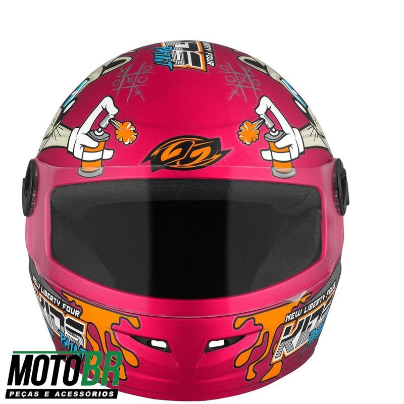 Capacete-Pro-Tork-Infantil-Four-Paint-Fosco-Rosa-3