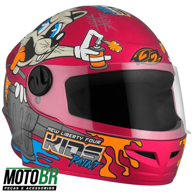 Capacete-Pro-Tork-Infantil-Four-Paint-Fosco-Rosa-4