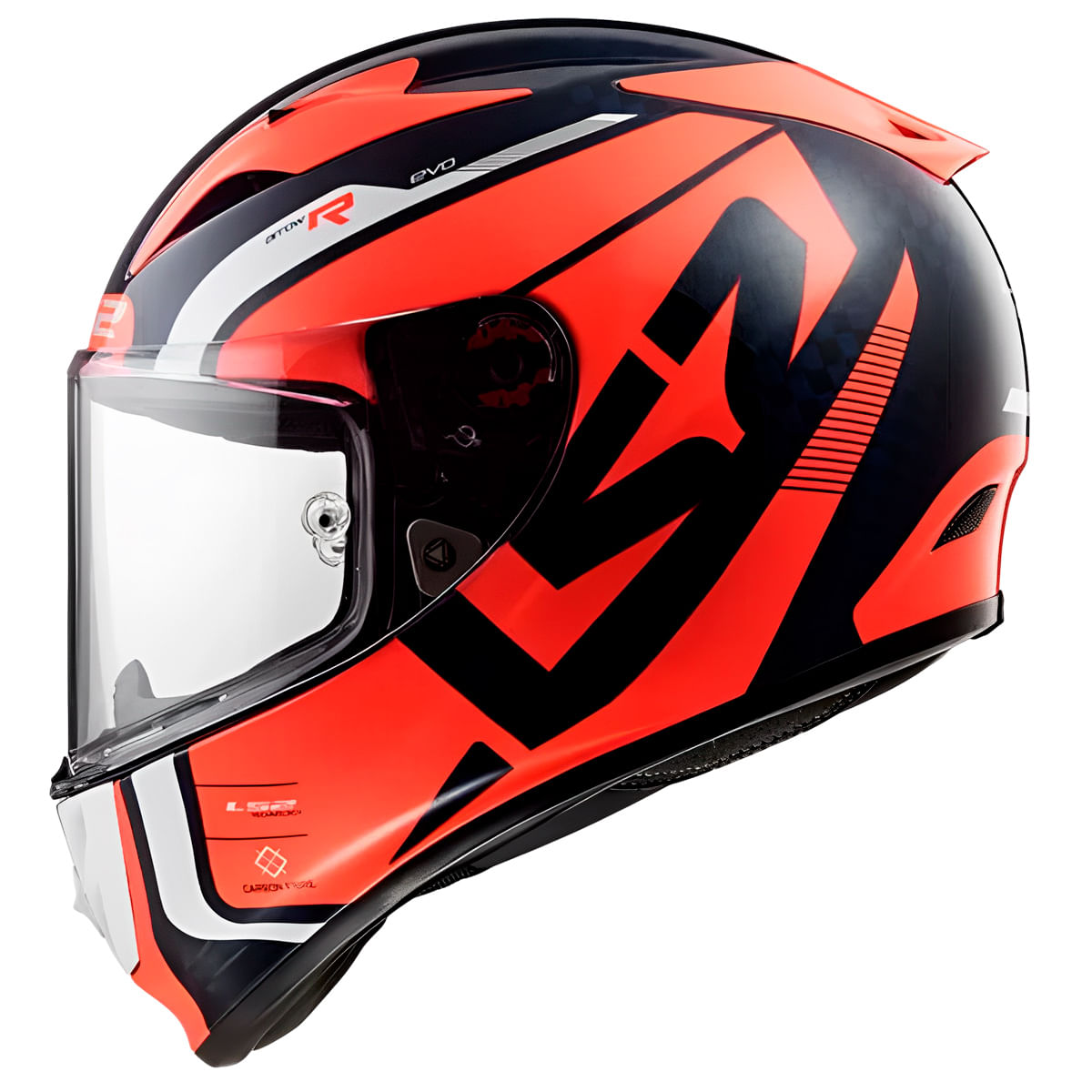 Capacete Original LS2 FF323 Arrow C Evo Sting Azul Laranja - MotoBR