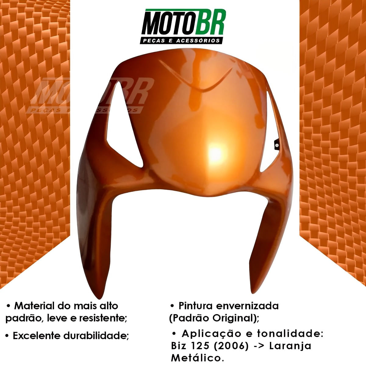 Bico Frontal Biz 125 2006 Laranja Metálico - Sportive - MotoBR