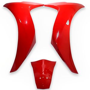 Bico Frontal Completo Biz 110I 2018 E 2022 Vermelho 3 Peças