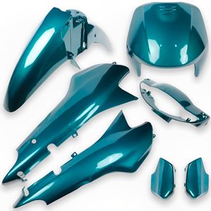 Kit Carenagem Completo Biz 100 2000 Verde Riviera Metálico