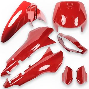 Kit Carenagem Completo Biz 100 2002 A 2003 Vermelho Sapucaí