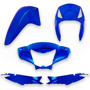 Kit Carenagem Completo Biz 125 2007 Azul Twister Perolizado
