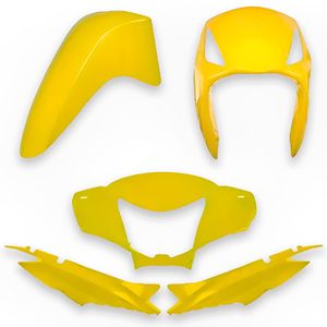 Kit Carenagem Completo Biz 125 2008 A 2009 Amarelo Topázio