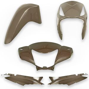Kit Carenagem Completo Biz 125 2010 Bege Cítrico Metálico