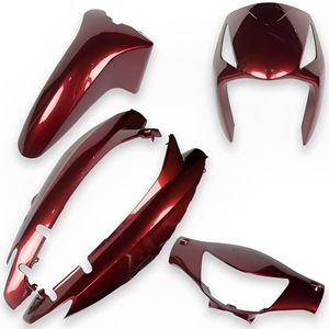 Kit Carenagem Completo Biz 125 2009 Vermelho Cardeal