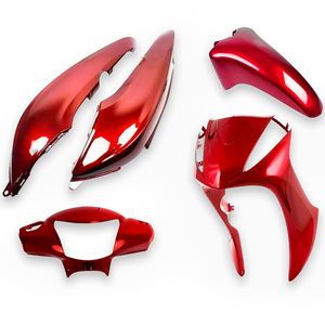 Kit Carenagem Completo Biz 125 2013 Vermelho Pimenta