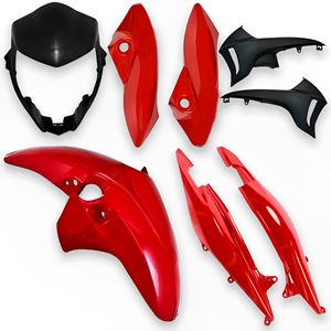 Kit Carenagem Completo CB 300 2009 Até 2012 Vermelho