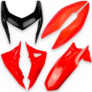 Kit Carenagem Completo NXR 160 Bros 2020 Até 2021 Vermelho
