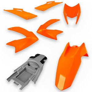 Kit Carenagem Completo NXR 150 Bros 2011 Laranja