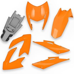 Kit Carenagem NXR 150 Bros 2009 Até 2010 Laranja Canoa