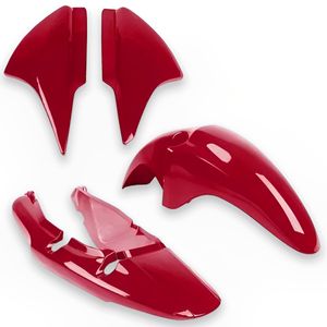 Kit Carenagem Titan 150 2006 Até 2008 Vermelho Guarau
