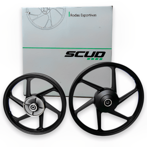 Roda Liga Leve Biz 125 KS ES Biz 100 6P Tambor Preto - Scud