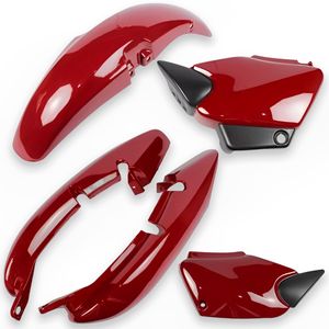Kit Carenagem Completo Fan 125 2005 Vermelho - Pro Tork