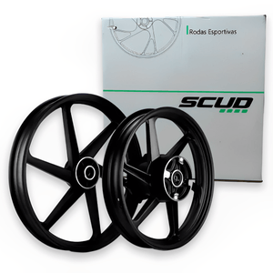Roda Liga Leve Bros 125 150 160 ESD Preta 6P - Scud