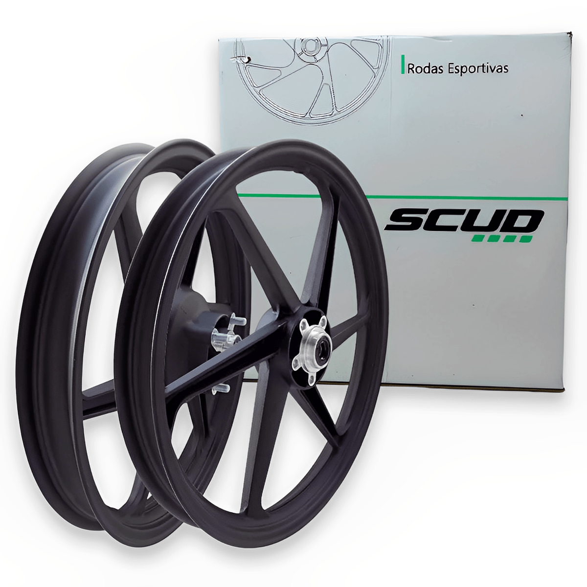 Roda Liga Leve Fan 125 ES 2009 A 2013 Disco 6P Preto - Scud