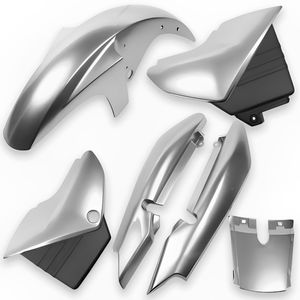 Kit Carenagem Completo YBR 125 2004 Até 2008 Prata