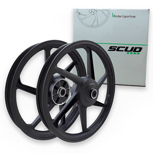 Roda Liga Biz 125 Biz 100 Biz 110 Disco Preta 6P - Scud