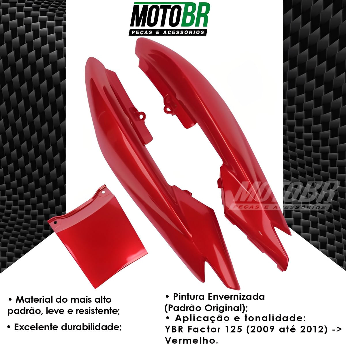 Rabeta Completa YBR Factor 125 2009 Até 2012 Vermelho - MotoBR