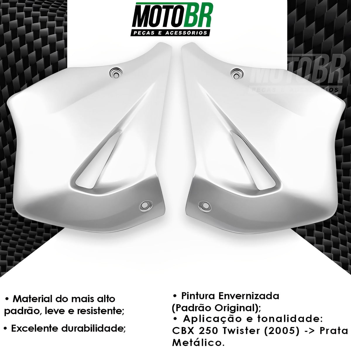 Aba Tanque Cbx 250 Twister 2005 Prata Metálico Sportive