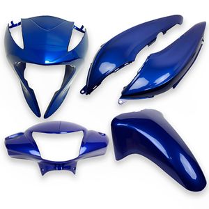 Kit Carenagem Completo Biz 125 Ex 2014 E 2017 Azul Twister