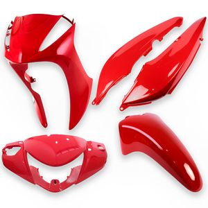 Kit Carenagem Completo Biz 125 EX 2015 Até 2017 Vermelho