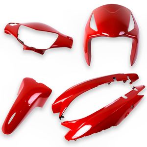 Kit Carenagem Completo Biz 125 + 2008 Até 2009 Vermelho