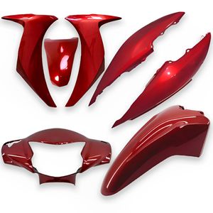 Kit Carenagem Completo Biz 125 2019 A 2020 Vermelho Pérola