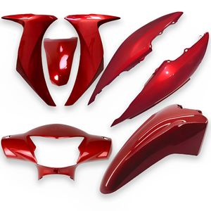Kit Carenagem Completo Biz 110 2019 A 2020 Vermelho Pérola