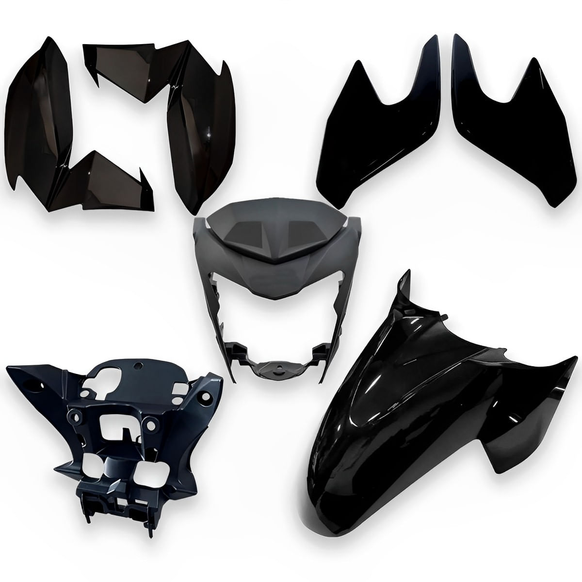 Kit Carenagem Completo CB 250 Twister 2016 Até 2017 Preto