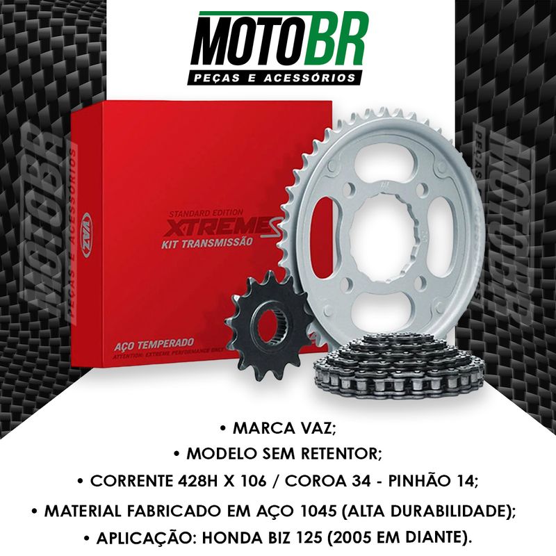 Kit-Relacao-Biz-125-2005-Em-Diante-Sem-Retentor---Vaz-2