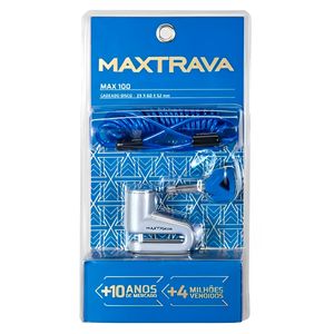 Trava de Disco com Cabo Lembrete/Bolsa Max100 - Max Trava