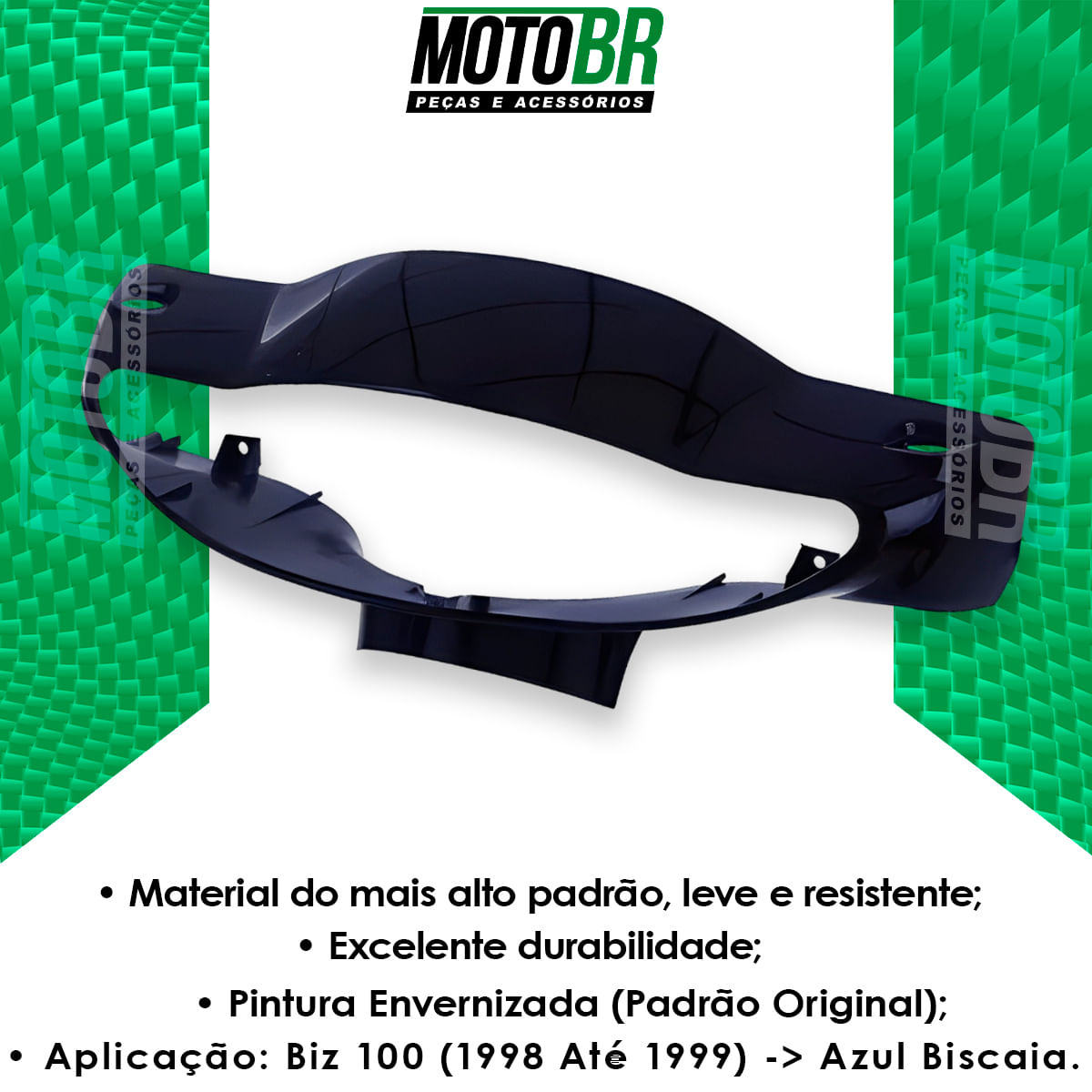 Carenagem Farol Biz 100 1998 A 1999 Azul Biscaia - Pro Tork - MotoBR