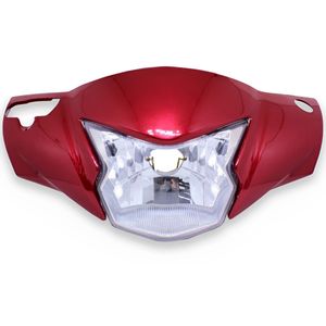 Frente Farol Completo Biz 125 2019 A 2021 Vermelho Pérola