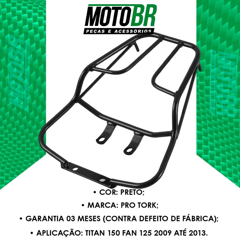 Bagageiro-Titan-150-Fan-125-2009-Ate-2013-Preto---Pro-Tork---2