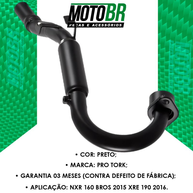 Curva-Saida-Escapamento-Nxr-160-Bros-2015-Xre-190-2016---2