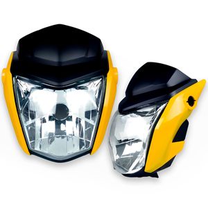 Frente Farol Completo Titan 150 Fan 125 2014 Amarelo