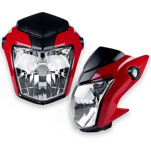 Frente Farol Completo Titan 160 2016 A 2021 Vermelho Pérola