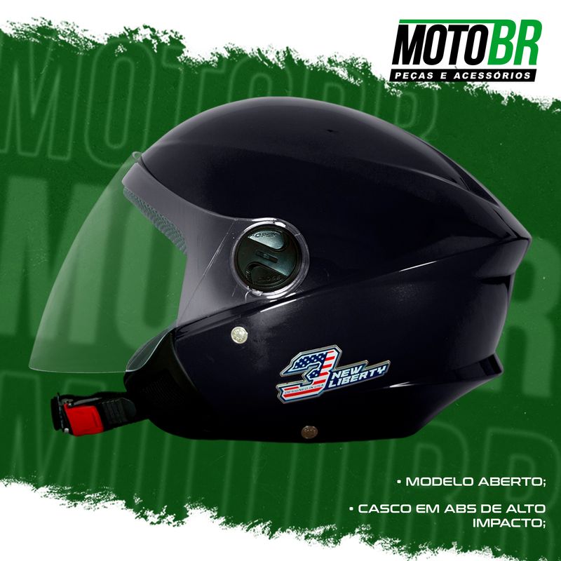  Capacete Moto New Liberty Three Branco 56 : Automotriz