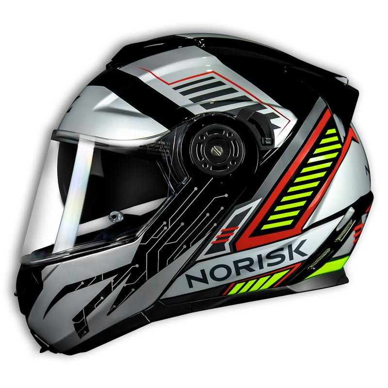 Capacete-Norisk-FF345-Charge-Preto-Vermelho-Amarelo