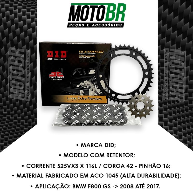 Kit-Relacao-BMW-F800-GS-2008-Ate-2017-Com-Retentor---Did-2