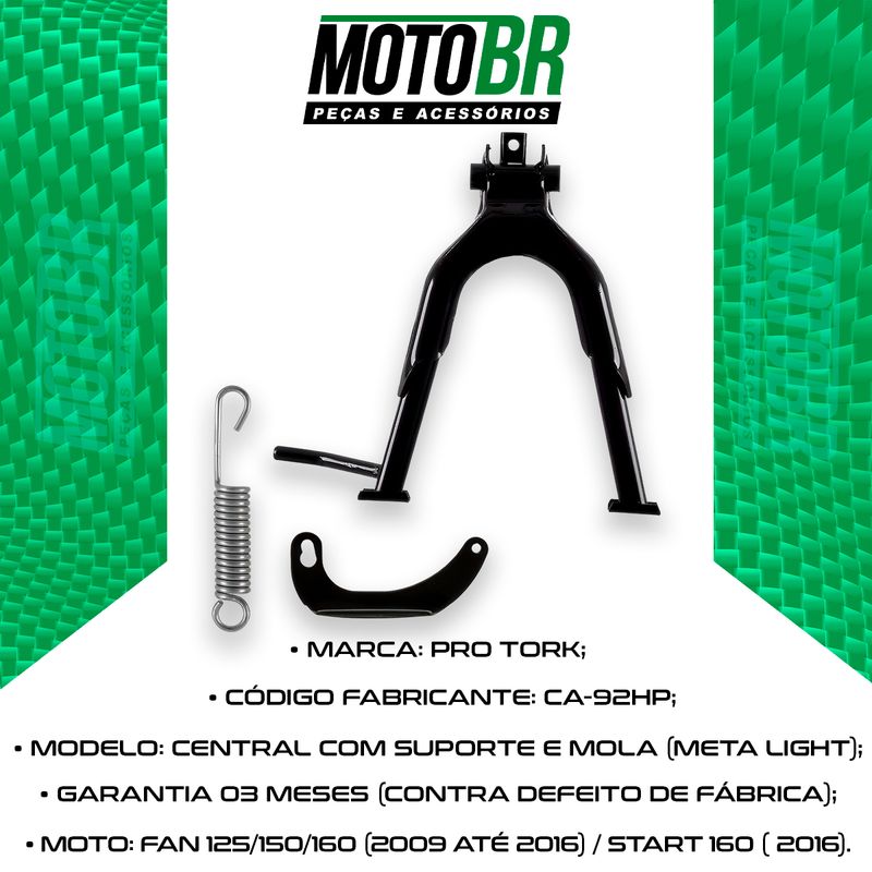 Cavalete-Central-Fan-125-150-160-2009-A-2016-Suporte-e-Mola-2