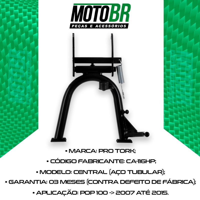 Cavalete-Central-Pop-100-2007-Ate-2015-Preto---Pro-Tork-2